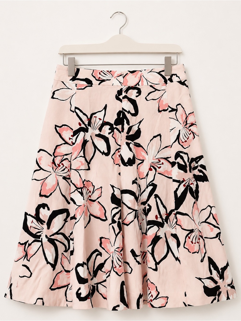 Kate Spade New York Floral A-Line Skirt Pink Black White Size 16